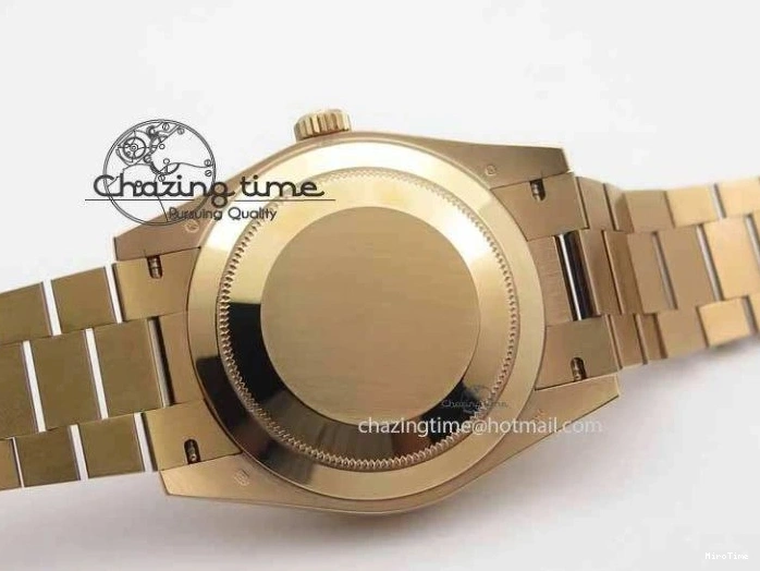 MiroTime 0318 Sophisticated Day-Date 40mm 228239 RG Noob 1:1 Best Edition Brown Roman Dial On RG President Bracelet A 3707